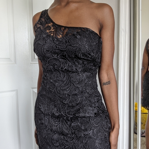 ❗SOLD❗One-Shoulder "Lace" Dress - Picture 5 of 7